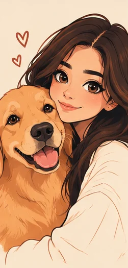 Cartoon dog portrait