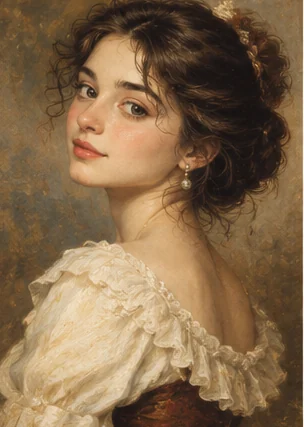 Classic portrait from a photograph