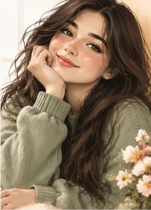 Painterly portrait from a photograph