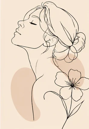 Line art portrait
